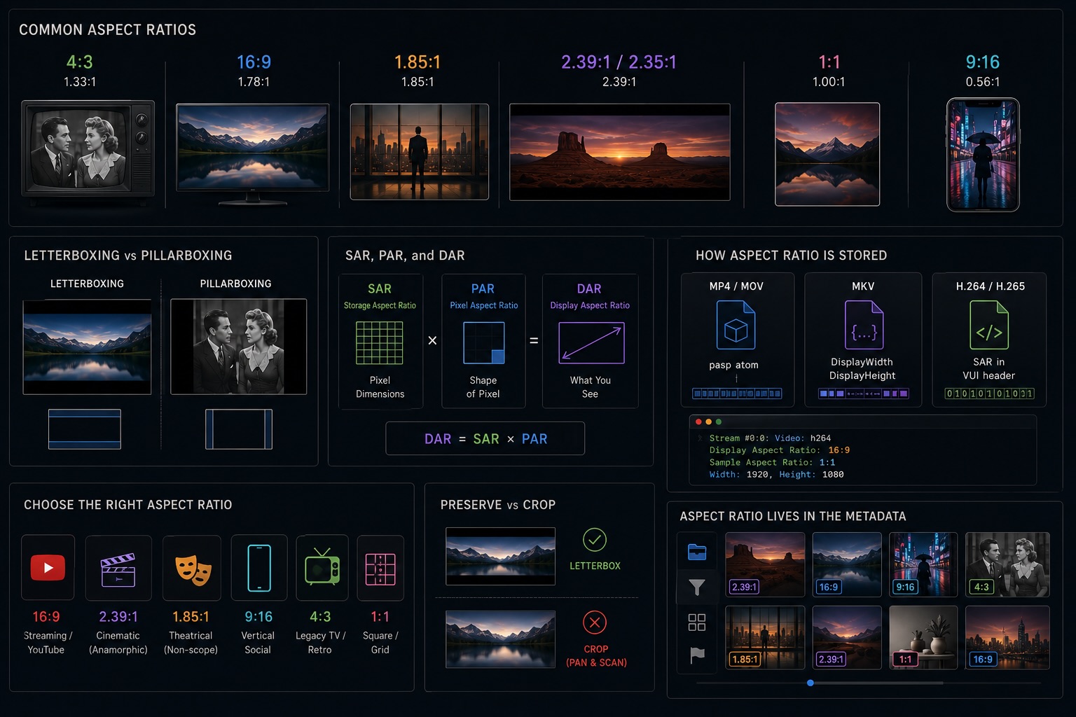 Video Aspect Ratios, Explained — From 4:3 Television to 2.39:1 Anamorphic