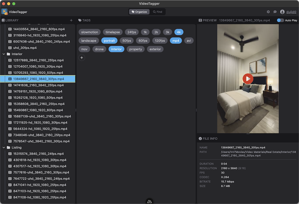 大規模な映像ライブラリを効率的に管理